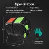 imageVIVOSUN Dual Chamber Tumbling Composter 2X 185 Gallon Compost Bin HeavyDuty Compost Tumbler wSliding Door Plastic Black2X 185 Gallon