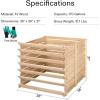 imageVIVOSUN Wooden Compost Bin Removable Front Door Easy to Setup for Backyard Lawn Black with Gloves and Liner