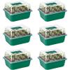 imageVIVOSUN 12Pack Seed Starter Trays 144Cell Seed Starter Kit with Humidity Dome Flat Reusable Plant Germination Trays with Drain Hole Green Propagation Tray for Planting Seeds6Pack 72Cell