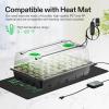 imageVIVOSUN 1Pack 40Cell Seed Starter Trays with 1 Set of LED Lights and 10quotx2075quot Seedling Heat Mat 36quot Higher Cover Adjustable Vents Drainage Holes Green Propagation Tray for Planting Seeds6Pack 240Cell