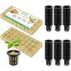 imageVIVOSUN 72 Rockwool Cubes ampamp Net Pots Set for Hydroponics 12 x 12 x 16 Cubes 72 Plugs ampamp 72 2 Net Cups for Hydroponic Growing SeedStarting Cloning Tower Gardens