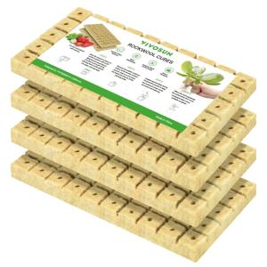 imageVIVOSUN 1 Inch Rockwool Cubes Grow Cubes for Hydroponics Cuttings Cloning Plant Propagation Seed Startling 2 Sheets 100 Plugs1200 Plugs