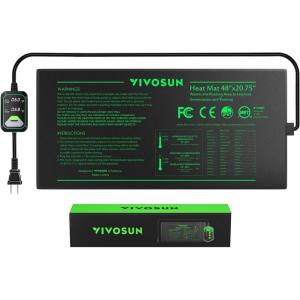 imageVIVOSUN 10quotx2075quot Seedling Heat Mat with Builtin Temperature Controller UL ampamp METCertified Waterproof Plant Heating Pad for Germination Hydroponics Brewing Breeding and Greenhouses48x2075