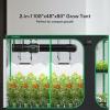 imageVIVOSUN D948 2in1 9x4 Grow Tent 108quotx48quotx80quot High Reflective Mylar with MultiChamber and Floor Tray for Hydroponic Indoor Plant108x48x80