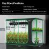 imageVIVOSUN D948 2in1 9x4 Grow Tent 108quotx48quotx80quot High Reflective Mylar with MultiChamber and Floor Tray for Hydroponic Indoor Plant108x48x80