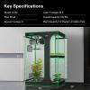 imageVIVOSUN D948 2in1 9x4 Grow Tent 108quotx48quotx80quot High Reflective Mylar with MultiChamber and Floor Tray for Hydroponic Indoor Plant36x24x53