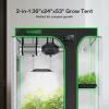 imageVIVOSUN D948 2in1 9x4 Grow Tent 108quotx48quotx80quot High Reflective Mylar with MultiChamber and Floor Tray for Hydroponic Indoor Plant36x24x53