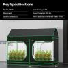 imageVIVOSUN R846 4x8 Grow Tent 96quotx48quotx72quot Roof Cube Tent with Observation Window and Floor Tray for Hydroponics Indoor Plant for VS4000VSF430096x48x72