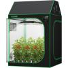 imageVIVOSUN R846 4x8 Grow Tent 96quotx48quotx72quot Roof Cube Tent with Observation Window and Floor Tray for Hydroponics Indoor Plant for VS4000VSF430048x48x72