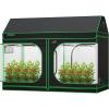 imageVIVOSUN R846 4x8 Grow Tent 96quotx48quotx72quot Roof Cube Tent with Observation Window and Floor Tray for Hydroponics Indoor Plant for VS4000VSF430096x48x72