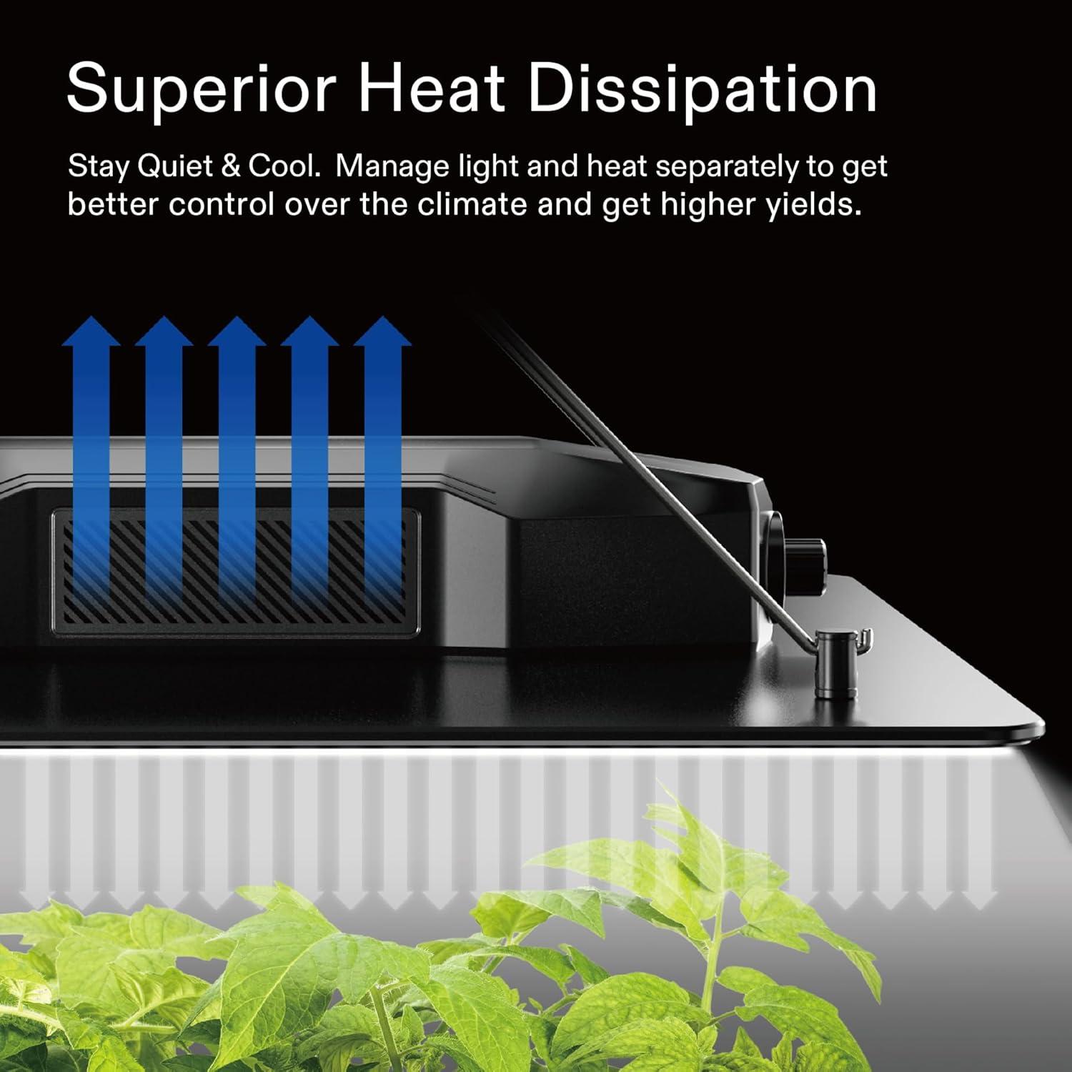 imageVIVOSUN GIY 4x3 Grow Tent Complete System 2in1 4x3 ft Grow Tent Kit Complete with VS1000 Led Grow Light 4 Inch 203 CFM Inline Fan Carbon Filter 8 ft Ducting Combo48x48x80400W