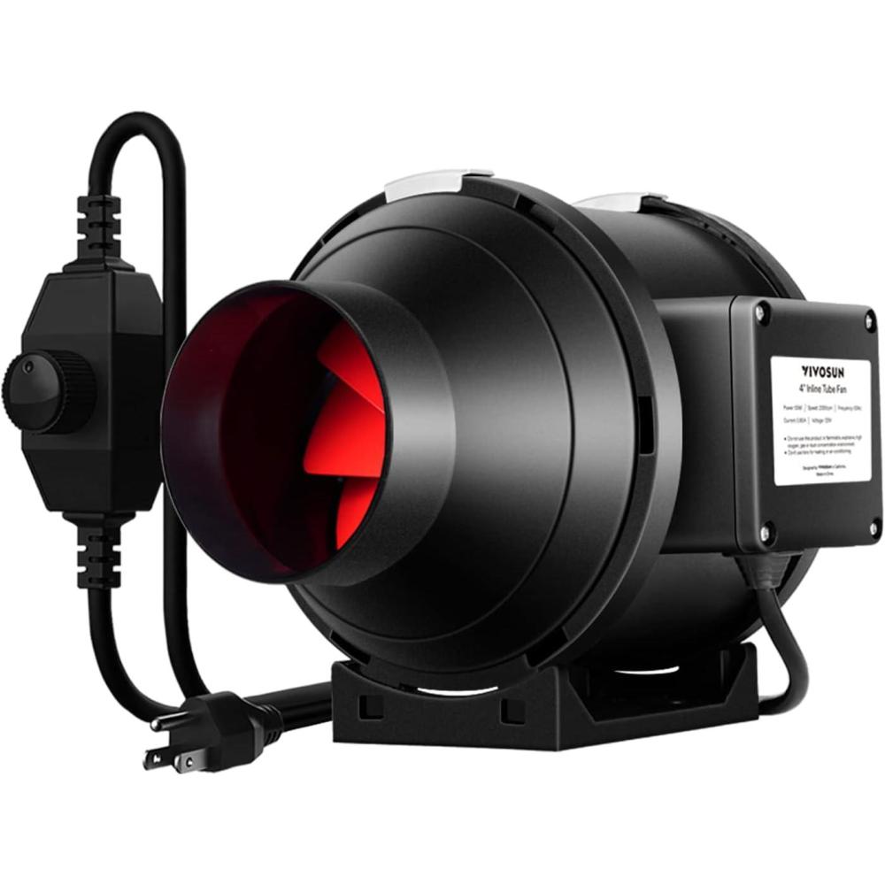 imageVIVOSUN 6 Inch 390 CFM Inline Fan with Speed Controller 6 Inch Carbon Filter and 8 Feet of Ducting Temperature Humidity Monitor for Grow Tent Ventilation4