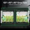 imageVIVOSUN S108 10x10 Grow Tent 120quotx120quotx80quot High Reflective Mylar with Observation Window and Floor Tray for Hydroponics Indoor Plant for VSF6450Black