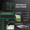 imageVIVOSUN S108 10x10 Grow Tent 120quotx120quotx80quot High Reflective Mylar with Observation Window and Floor Tray for Hydroponics Indoor Plant for VSF6450Black