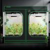 imageVIVOSUN S108 10x10 Grow Tent 120quotx120quotx80quot High Reflective Mylar with Observation Window and Floor Tray for Hydroponics Indoor Plant for VSF6450Black