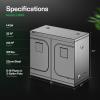 imageVIVOSUN S108 10x10 Grow Tent 120quotx120quotx80quot High Reflective Mylar with Observation Window and Floor Tray for Hydroponics Indoor Plant for VSF6450Gray