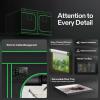 imageVIVOSUN S108 10x10 Grow Tent 120quotx120quotx80quot High Reflective Mylar with Observation Window and Floor Tray for Hydroponics Indoor Plant for VSF6450Black