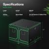 imageVIVOSUN S108 10x10 Grow Tent 120quotx120quotx80quot High Reflective Mylar with Observation Window and Floor Tray for Hydroponics Indoor Plant for VSF6450Black