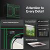 imageVIVOSUN S108 10x10 Grow Tent 120quotx120quotx80quot High Reflective Mylar with Observation Window and Floor Tray for Hydroponics Indoor Plant for VSF6450Black