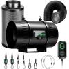 imageVIVOSUN Smart Air Filtration G6 Kit 6quot AeroZesh G6 Inline Duct Fan with E12 Speed Controller Carbon Filter ampamp 8 Ducting Cooling ampamp Ventilation System for Grow Tents Indoor Gardening HydroponicsBlack