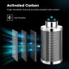 imageVIVOSUN Smart Air Filtration G6 Kit 6quot AeroZesh G6 Inline Duct Fan with E12 Speed Controller Carbon Filter ampamp 8 Ducting Cooling ampamp Ventilation System for Grow Tents Indoor Gardening HydroponicsSilver