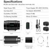 imageVIVOSUN Smart Air Filtration G6 Kit 6quot AeroZesh G6 Inline Duct Fan with E12 Speed Controller Carbon Filter ampamp 8 Ducting Cooling ampamp Ventilation System for Grow Tents Indoor Gardening HydroponicsBlackgreen Blades