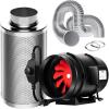 imageVIVOSUN Grow Tent Ventilation System 8 Inch Inline Duct Fan with Speed Controller 8 Carbon Filter and 25ft Ducting Combo Air Cooling and Filtration Kit for Grow Tent Hydroponics8 Inch