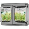 imageVIVOSUN S108 10x10 Grow Tent 120quotx120quotx80quot High Reflective Mylar with Observation Window and Floor Tray for Hydroponics Indoor Plant for VSF6450Gray