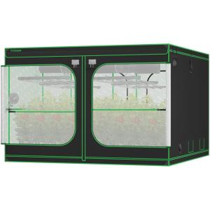 imageVIVOSUN P105 120quot60quot80quot PRO Grow Tent with Thick 1 inch Poles Strengthened High Reflective Mylar Oxford Fabric Extra Hanging Bars ampamp High CFM Kit for Hydroponics Indoor Plant for VSFD65002120x120x80