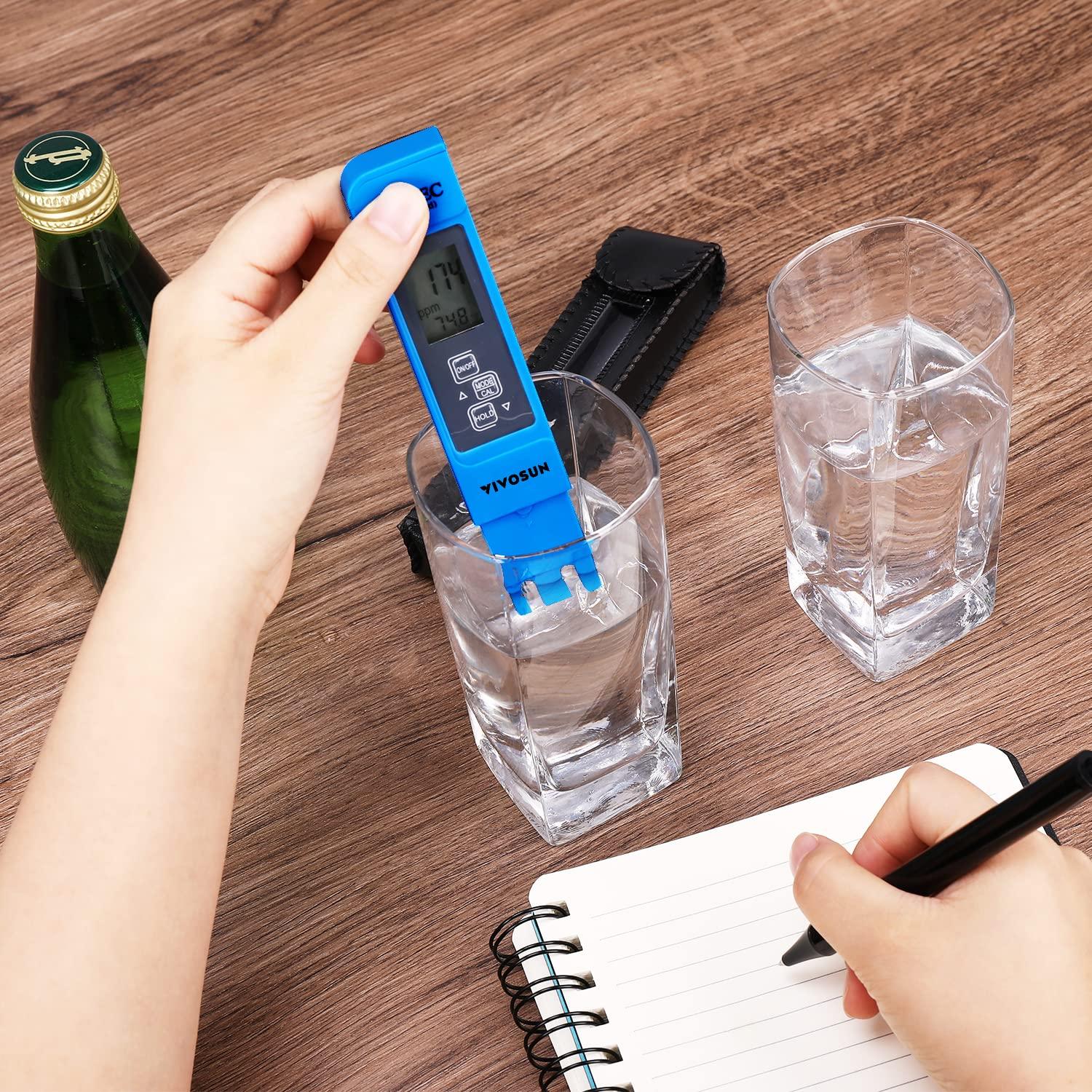 imageVIVOSUN TDS Tester 3in1 TDS EC ampamp Temperature Meter Ultrahigh Accuracy Digital Water Quality TDS Tester BlueBlue