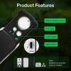 imageVIVOSUN SlideOut Jewelry Loupe Magnifier 30X 60X 90X LED Lighted Eye Loupe with UV Light for Jewelry Diamonds Gems Coins Stamps Rocks Black2
