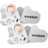 imageVIVOSUN 2Pack 30X 60X Illuminated Jewelers Loupe Foldable Magnifier with LED Light for Jewelry Gems Watches Coins Stamps Antiques BlackWhite