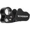 imageVIVOSUN 30X 60X Illuminated Jewelers Loupe Foldable Magnifier with LED Light for Jewelry Gems Watches Coins Stamps Antiques WhiteBlack