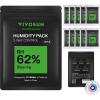 imageVIVOSUN 62 RH TwoWay Humidity Control Packs Size 8 g 10 Packs Each for Storing 1 oz Moisture Balancer with RH Indicator Card for Food Storage4g  10pcs