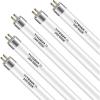 imageVIVOSUN T5 Grow Light Bulbs 2 Ft 22 Inches 24W 6500K HO Fluorescent Tubes Light Bulbs Cool White T5 Bulb for 22 Inches T5 Light Fixtures T5 Grow Lights for Indoor Plants 2 Ft 24W Pack of 52 Feet
