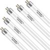 imageVIVOSUN T5 Grow Light Bulbs 2 Ft 22 Inches 24W 6500K HO Fluorescent Tubes Light Bulbs Cool White T5 Bulb for 22 Inches T5 Light Fixtures T5 Grow Lights for Indoor Plants 2 Ft 24W Pack of 54 Feet