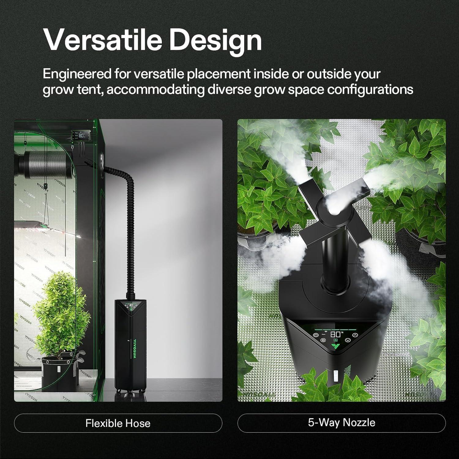 imageVIVOSUN AeroStream H05 Intelligent WiFi Humidifier 132 Gal  5 L Humidifier with Temp ampamp Humidity Probe Smart Remote Control Designed for Growers19 L