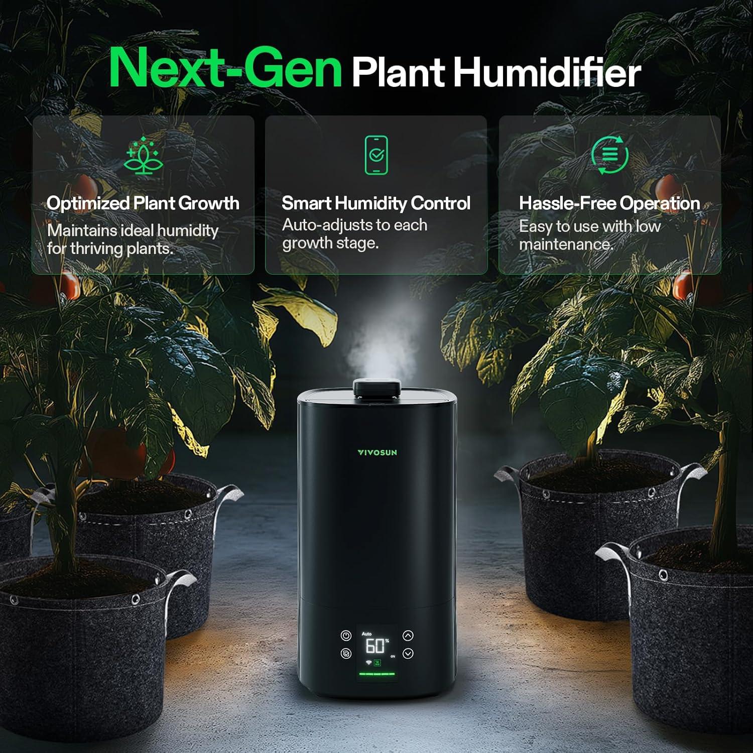 imageVIVOSUN AeroStream H05 Intelligent WiFi Humidifier 132 Gal  5 L Humidifier with Temp ampamp Humidity Probe Smart Remote Control Designed for Growers5 L