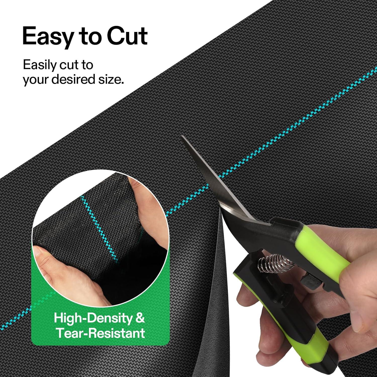 imageVIVOSUN Premium Weed Barrier Landscape Fabric Heavy Duty 3ftx250ft 5oz DoubleLayered Weed Control Mat with High Permeability Commercial Ground Cover Easy Set up ampamp Superior Weed Control15x50FT