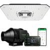 imageVIVOSUN Smart Grow System with AeroLight A100SE 100W LED Grow Light with Circulation Fan AeroZesh S4 4inch 208 CFM Inline Duct Fan and GrowHub E42A Temperature ampamp Humidity WiFiControllerS4 w 100W SE
