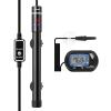 imageVIVOSUN Submersible Aquarium Heater with Thermometer Combination 300W Titanium Fish Tank Heaters with Intelligent LED Temperature Display and External Temperature Controller
