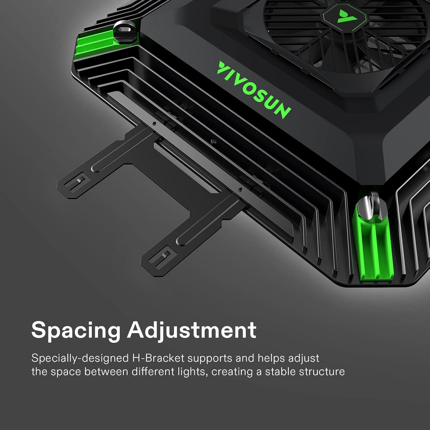 imageVIVOSUN AeroLight Expandable Hbar Spacing Adjustable HBracket for Multiple Lights Connection