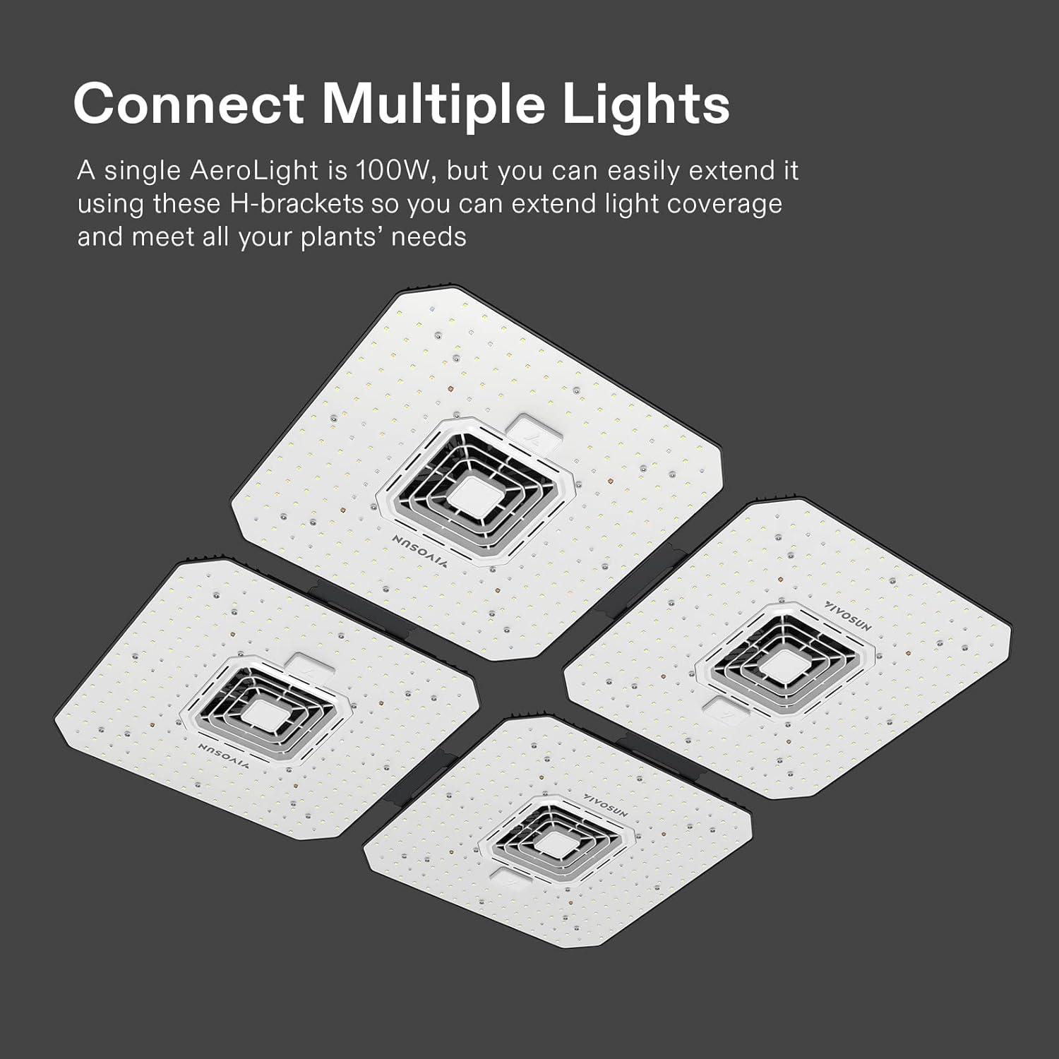 imageVIVOSUN AeroLight Expandable Hbar Spacing Adjustable HBracket for Multiple Lights Connection