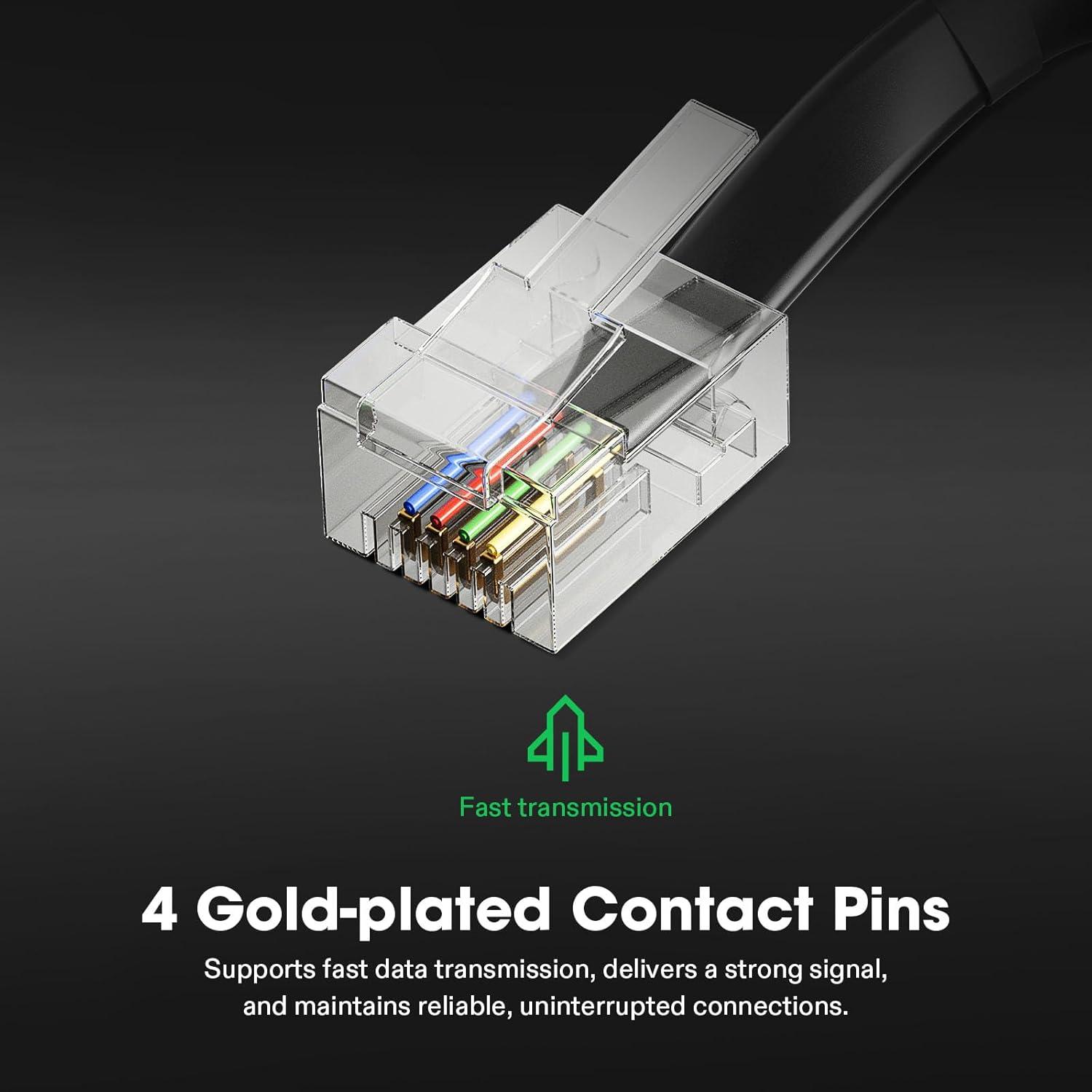 imageVIVOSUN RJ11 Cable Connects Grow Lights to GrowHub Controller E42A 10 Feet