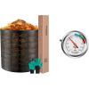 imageVIVOSUN 500 Gallon Outdoor Compost Bin and Compost Thermometer 20 Inch Backyard Soil Thermometer with Stainless Steel Dial for Composting Bins Outdoor Gardening and Planting 0200F