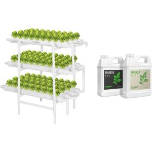 imageVIVOSUN Hydroponics Growing System 108 Plant Sites and Nutrients Base A ampamp B Bundle