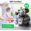 imageVIVOSUN 16 HP Shallow Well Pump with Pressure Tank NSF Certified 1320 GPH Stainless Steel Automatic Water Booster Jet Pump with Two Adapters for Home Garden Lawn16HP1320GPH With Tank