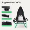 imageVIVOSUN Chaise Lounge 2in1 Reclining Chair with FootrestArmrests Cup Holder Storage Pocket and Carry Bag Support 300 lb for Camping Beach Poolside and Patio Black