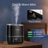imageVIVOSUN 4L Cool Mist Humidifier with Remote Control for Bedroom Plants Baby Dry Skin5L 2in1 Cool  Warm Mist Humidifier