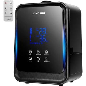 imageVIVOSUN 2in1 Warm and Cool Mist Humidifier 5L Indoor Ultrasonic Air Humidifier with Essential Oil Tray for Bedrooms Plants Offices and Babies45L 2in1 Cool  Warm Mist Humidifier